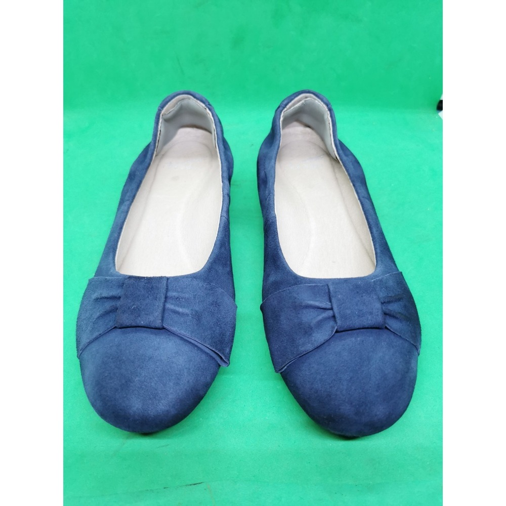 Dansko Lina Ballet Flats Loafers Shoes Womens Size 6.5 US 37 EU Navy Blue Suede